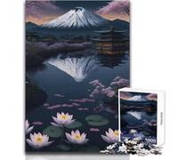 Puzzle da 1000 pezzi per adulti Serene Mount Fuji Goditi ore di relax tranquille e accoglienti Giocattolo artigianale durevole e dal taglio netto Dimensioni: 38x52cm