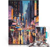 Puzzle da 1000 pezzi per adulti Serenità urbana Difficile da completare ma divertente e umoristico Lista dei desideri con Babbo Natale 38x26cm