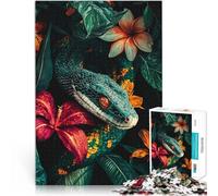 Puzzle da 1000 pezzi per adulti Serpente nei fiori Difficile da completare ma divertente e umoristico è ideale come regalo per tutta la famiglia 75x50cm