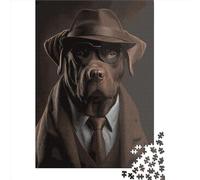 Puzzle da 1000 pezzi per adulti, set di puzzle del boss della mafia Labrador per la famiglia, puzzle di carta, puzzle di sfida mentale da 1000 pezzi (38x26 cm)