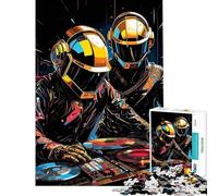Puzzle da 1000 pezzi per adulti set regalo Daft Punk DJ puzzle antistress da 1000 pezzi gioco di assemblaggio regalo per tutta la famiglia (38x52cm)