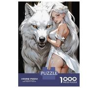 Puzzle Da 1000 Pezzi Per Adulti Sexy And Wild Wolf Girl Puzzle Gioco Rompicapo Regalo Per Donne Difficile E Stimolante 38x26cm/1000pcs
