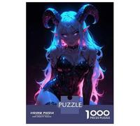 Puzzle Da 1000 Pezzi Per Adulti Sexy Neon Succubus Puzzle Antistress Giocattoli Regali Per Donne Regali Unici Per Compleanno E Natale 38x26cm/1000pcs