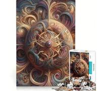 Puzzle da 1000 pezzi per adulti, sfera dorata astratta, gioco impossibile, sfida difficile, per rafforzare l'amore tra le coppie 38x52cm