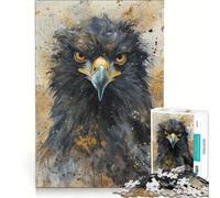 Puzzle da 1000 pezzi per adulti, sguardo intenso dell'aquila, gioco educativo, decorazione per la casa, collezione d'artista, belle arti 38x26cm