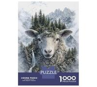 Puzzle Da 1000 Pezzi Per Adulti Sheep The Forest’s Supreme Protector Puzzle Per Adulti, Giocattoli Antistress, Modello Da Assemblare, Ideale Come Regalo 52x38cm/1000pcs
