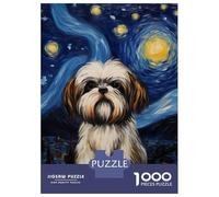 Puzzle Da 1000 Pezzi Per Adulti Shih Tzu Vincent Van Gogh Puzzle Antistress Giocattoli Difficili Regali Unici Per Compleanno E Natale 52x38cm/1000pcs