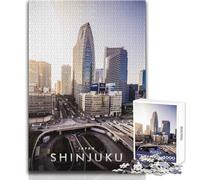 Puzzle da 1000 pezzi per adulti Shinjuku Tokyo Giappone Giochi educativi antistress Regalo per compleanni Dimensioni 38x52cm