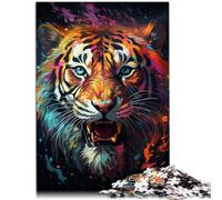 Puzzle da 1000 pezzi per adulti siberiano fuoco tigre puzzle 26 x 38 cm gioco impegnativo e gioco di famiglia per bambini dai 14 anni in su