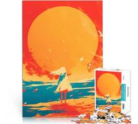 Puzzle da 1000 pezzi per adulti Silhouette al tramonto Antistress Vacanza in patria Uccidere il tempo Migliorare l'amore tra le coppie 50x70cm