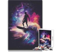 Puzzle da 1000 pezzi per adulti, silhouette della galassia che naviga, rilassante, dolce, per il tempo libero, taglio fine e liscio, giocattolo artigianale, dimensioni 38x26cm