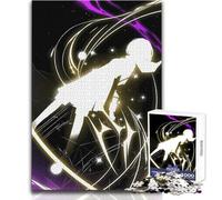 Puzzle da 1000 pezzi per adulti,silhouette di ragazza anime con effetti energetici,per rilassarsi durante il tempo libero,taglio netto,senza soluzione di continuità,dimensioni del giocattolo 50x75cm
