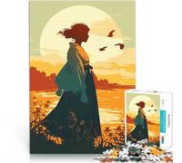 Puzzle da 1000 pezzi per adulti Silhouette di una donna in kimono Rompicapo per Ogni pezzo è unico - Gioco divertente e stimolante per tutta la famiglia 75x50cm