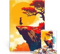 Puzzle da 1000 pezzi per adulti Silhouette sulla scogliera Vacanza a casa: uccidere il tempo Migliorare l'amore tra le coppie 75x50cm