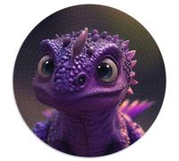Puzzle da 1000 pezzi per adulti, simpatici puzzle a forma di drago viola, regalo di Natale per adolescenti, antistress, fantastico per la famiglia (67,5x67,5cm)