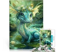 Puzzle da 1000 pezzi per adulti simpatico animale drago per il giocattolo di sfida del gioco educativo offerte come regali per tutta la famiglia 38x26cm