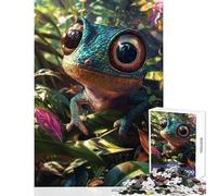 Puzzle da 1000 pezzi per adulti simpatico camaleonte nella giungla giocattolo decorazione da parete regalo di compleanno gioco pratico migliora l'amore tra coppie dimensioni 38x26cm