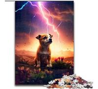 Puzzle da 1000 pezzi per adulti, simpatico cane su Marte, puzzle in cartone, dimensioni 26x38cm, per amanti dei viaggi e coppie, giocattolo stimolante.