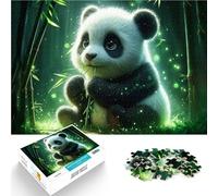 Puzzle da 1000 pezzi per adulti simpatico cucciolo di panda Gioco di famiglia antistress sfida difficile con poster abbinato e foglio di quiz 50x70cm