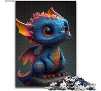 Puzzle da 1000 pezzi per adulti, simpatico drago colorato in legno, perfetto come decorazione fai da te o regalo di compleanno, 50x75cm, rompicapo stimolante, giocattolo rilassante per adolescenti