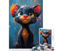 Puzzle da 1000 pezzi per adulti simpatico giocattolo educativo raffigurante una pantera dipinta a olio regalo di compleanno gioco impossibile per migliorare l'amore tra coppie dimensioni 50x75cm