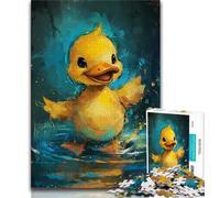 Puzzle da 1000 pezzi per adulti simpatico piccolo anatroccolo giallo per adolescenti 1000 pezzi collezione di artisti di giochi intellettuali belle arti (50x75cm)