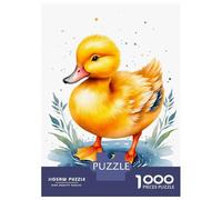 Puzzle da 1000 pezzi per adulti, simpatico puzzle a forma di anatra gialla, da toccare, decorazione per la casa, regali unici per compleanno e Natale, 38 x 26 cm, 1000 pezzi