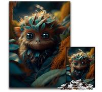 Puzzle da 1000 pezzi per adulti, simpatico puzzle di cartone raffigurante un alieno della foresta, ideale per gli innamorati, perfetto regalo di Natale, Capodanno e San Valentino, 26x38cm.