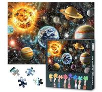 Puzzle da 1000 pezzi per adulti, sistema solare e pianeti, puzzle artistico spaziale, da collezione, decorazione da parete, allenamento della memoria, idea regalo, serata in famiglia (70 x 50 cm)