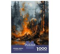 Puzzle Da 1000 Pezzi Per Adulti Skeleton by The Fire Puzzle Per Adulti Giochi Rilassanti Antistress Interazione Genitore-figlio 70x50cm/1000pcs