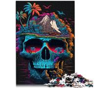 Puzzle da 1000 pezzi per adulti "Skull Island", puzzle impossibile", divertente per la casa, regalo di compleanno, regalo di viaggio per bambini dai 14 anni in su, 26 x 38 cm