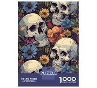 Puzzle Da 1000 Pezzi Per Adulti Skulls And Roses Puzzle Per Adulti Gioco Pratico Difficile Difficile E Sfida 52x38cm/1000pcs