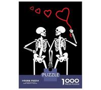 Puzzle Da 1000 Pezzi Per Adulti Skulls with Heart Balloons Puzzle Per Adulti Gioco Pratico Difficile Difficile Unico Compleanno E Regali 70x50cm/1000pcs