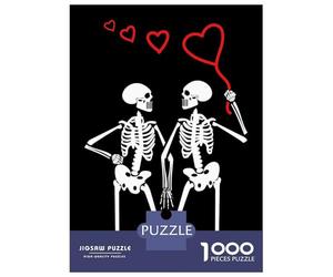 Puzzle Da 1000 Pezzi Per Adulti Skulls with Heart Balloons Puzzle Per Adulti Gioco Pratico Difficile Difficile Unico Compleanno E Regali 70x50cm/1000pcs
