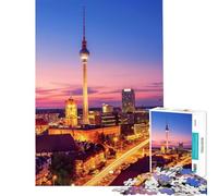 Puzzle da 1000 pezzi per adulti Skyline di Berlino di notte Gioco stimolante per la mente analisi e logica Ottimo regalo (Dimensioni 38x26cm)