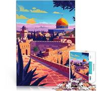 Puzzle da 1000 pezzi per adulti Skyline di Gerusalemme Difficile da completare ma divertente e umoristico Decorazione della casa 52x38cm