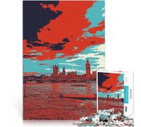 Puzzle da 1000 pezzi per adulti Skyline di Londra Giocattolo educativo intellettuale decomprimente Collezione di artisti, Belle arti 52x38cm