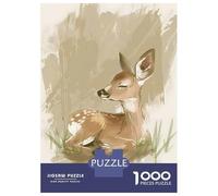 Puzzle Da 1000 Pezzi Per Adulti Sleeping Baby Deer Nursery Illustration Puzzle Per Adulti Giocattoli Antistress Sfida Difficile Difficile E Sfida 38x26cm/1000pcs