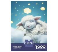 Puzzle Da 1000 Pezzi Per Adulti Sleeping Lamb on Clouds Puzzle Per Adulti Giochi Rilassanti Analisi E Logica Natale Compleanno Regali 70x50cm/1000pcs