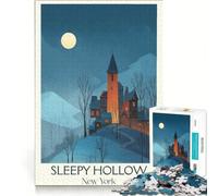 Puzzle da 1000 pezzi per adulti, Sleepy Hollow, NY, gioco interattivo, allena la mente e la mano, ogni pezzo è unico 38x52cm