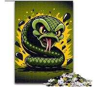 Puzzle da 1000 pezzi per adulti "Sly Serpent", il più bello, in legno, regalo perfetto per genitori, amanti e amici - età 14+, dimensioni 50x75cm, ideale per compleanni, vacanze, Natale e Halloween