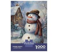 Puzzle Da 1000 Pezzi Per Adulti Snowman Winter Scene Puzzle Per Adolescenti Giochi Rilassanti Regali Per Donne Regali Per Amici E Familiari 52x38cm/1000pcs