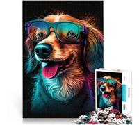 Puzzle da 1000 pezzi per adulti, soggetto: cani artistici, attività di pensiero, 50 x 75 cm, rafforza l'amore tra coppie, adatto per ragazzi dai 14 anni in su