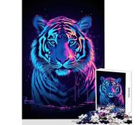 Puzzle da 1000 pezzi per adulti sogni lucidi tigre decorazione per la casa giocattoli regalo di compleanno gioco educativo con poster abbinato e foglio di quiz dimensioni 38x52cm