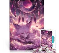 Puzzle da 1000 pezzi per adulti Sogno della famiglia Kitsune Per il divertimento in famiglia con poster abbinato e foglio di quiz 38x26cm