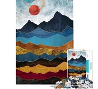 Puzzle da 1000 pezzi per adulti Sogno di un crepuscolo rosso gioco pratico di taglio di precisione regalo antistress (dimensioni 38x52cm)