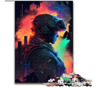 Puzzle da 1000 pezzi per adulti, Soldato dei Colori, puzzle per adulti, 1000 pezzi, sviluppa la coordinazione occhio-mano, perfetto come regalo di compleanno (dimensioni 26x38cm)