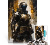 Puzzle da 1000 pezzi per adulti soldato spaziale Difficile da completare ma divertente e umoristico con poster abbinato e foglio di quiz 38x26cm