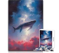 Puzzle da 1000 pezzi per adulti "Sopra le nuvole rosse", divertimento in famiglia e serata di giochi, analisi e logica, giocattoli antistress, dimensioni 38x52cm