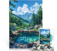 Puzzle da 1000 pezzi per adulti Sorgente termale naturale Vacanza a casa: uccidere il tempo è ideale come regalo per tutta la famiglia 52x38cm